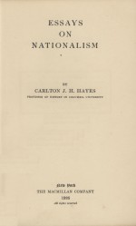 ESSAYS ON NATIONALISM