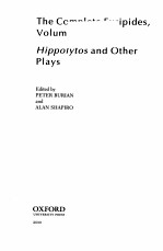 HIPPOLYTOS AND OTHER PLAYS