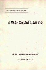 中原城市群的构建与实施研究