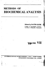 METHODS OF BIOCHEMICAL ANALYSIS VOLUME Ⅶ