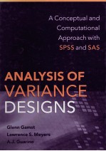 ANALYSIS OF VARIANCE DESIGNS  A CONCEPTUAL AND COMPUTATIONAL APPROACH WITH SPSS AND SAS