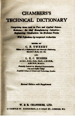 CHAMBERS'S TECHNICAL DICTIONARY REVISED EDITION WITH SUPPLEMENT