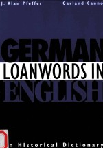 GERMAN LOANWORDS IN ENGLISH  AN HISTORICAL DICTIONARY