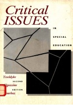 CRITICAL ISSUES IN SPECIAL EDUCATION SECOND EDITION