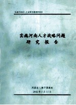 实施河南人才战略问题研究报告