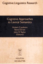 Cognitive approaches to lexical semantics