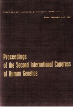 PROCEEDINGS OF THE SECOND INTERNATIONAL CONGRESS OF HUMAN GENETICS(ROME