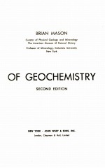 PRINCIPLES OF GEOCHEMISTRY SECOND EDITION