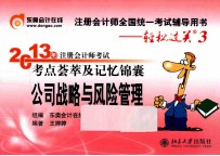 2013年注册会计师考试考点荟萃及记忆锦囊  公司战略与风险管理