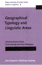 geographical typology and linguistic areas with special reference to africa