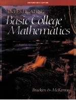 INVESTIGATING BASIC COLLEGE MATHEMATICS:ANNOTATED INSTRUCTOR'S EDITION