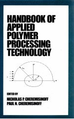 HANDBOOK OF APPLIED POLYMER PROCESSING TECHNOLOGY