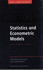 STATISTICS AND ECONMETRIC MODELS VOLUME TWO