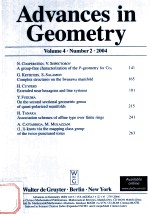 ADVANCES IN GEOMETRY  VOLUME 4  NUMBER 2  2004