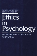 ETHICS IN PSYCHOLOGY