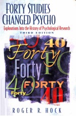 FORTY STUDIES THAT CHANGED PSYCHOLOGY