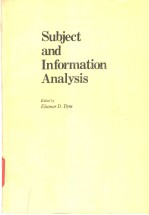 Subject and Information Analysis