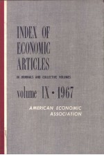 INDES OF ECONOMIC ARTICLES Volume Ⅸ·1967