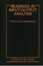 READINGS IN INPUT-OUTPUT ANALYSIS