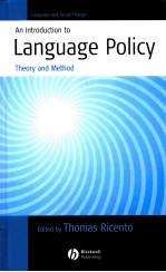 AN INTRODUCTION TO LANGUAGE POLICY  THEORY AND METHOD