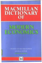 MACMILLAN DICTIONARY OF MODERN ECONOMICS