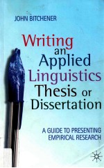 WRITING AN APPLIED LINGUISTICS THESIS OR DISSERTATION  A GUIDE TO PRESENTING EMPIRICAL RESEARCH