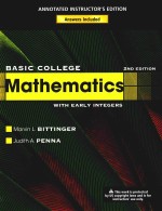 BASIC COLLEGE MATHEMATICS WITH EARLY INTEGERS 2ND EDITION ANNOTATED INSTRUCTOR'S EDITION