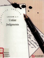 INTERACTIVE ENGLISH LESSON 2.1 UNFAIR JUDGMENTS