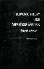 ECONOMIC THEORY AND OPERATIONS ANALYSIS