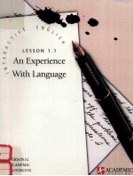 INTERACTIVE ENGLISH LESSON 1.1 AN EXPERIENCE WITH LANGUAGE