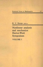 NONLINEAR ANALYSIS AND MECHANICS: HERIOT-WATT SYMPOSIUM VOLUME I