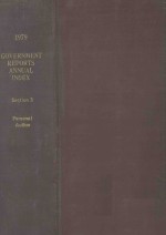 GOVERNMENT REPORTS ANNUAL INDEX-1979