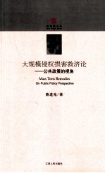 大规模侵权损害救济论  公共政策的视角