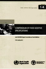 FAO JECFA MONOGRAPHS 14 COMPENDIUM OF FOOD ADDITIVE SPECIFICAIONS JOINT FAO/WHO EXPERT COMMITTEE ON 