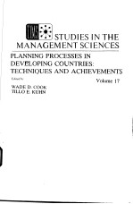 PLANNING PROCESSES IN DEVELOPING COUNTRIES：TECHNIQUES AND ACHIEVEMENTS