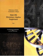 KALAMAZOO VALLEY COMMUNITY COLLEGE MATH 096 ELEMENTARY ALGEBRA SUPPLEMENT