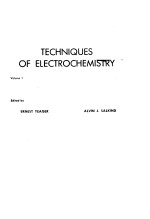 TECHNIQUES OF ELECTROCHEMISTRY Volume 1