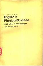 ENGLISH IN FOCUS ENGLISH IN PHYSICAL SCIENCE