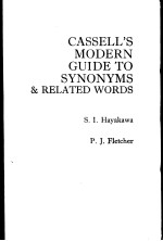 CASSELL’S MODERN GUIDE TO SYNONYMS & RELATED WORDS