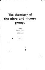 The chemistry of the nitro and nitroso groups Part 2