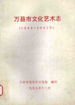 万县市文化艺术志  1840-1992年