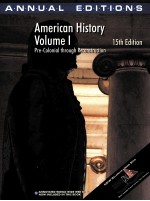 AMERICAN HISTORY VOLUME I 15TH EDITION