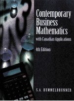 CONTEMPORARY BUSINESS MATHEMATICS WITH CANADIAN APPLICATIONS FOURTH EDITION