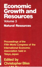 ECONOMIC GROWTH AND RESOURCES VOLUME 3