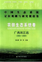 中国生态系统定位观测与研究数据集  农田生态系统卷-广西环江站  2005-2009