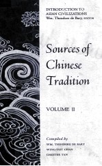 SOURCES OF CHINESE TRADITION VOLUME II