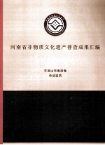 河南省非物质文化遗产普查成果汇编  平顶山市类别卷  传统医药  2