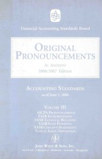 ORIGINAL PRONOUNCEMENTS AS AMENDED 2006/2007 EDITION VOLUME III