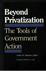 BEYOND PRIVATIZATION:THE TOOLS OF GOVERNMENT ACTION