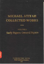 MICHAEL ATIYAH COLLECTED WORKS VOLUME 1